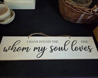 Wooden Wall Plaque with Bible Verse  Song of Solomon