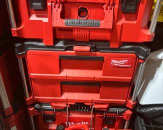Milwaukee PACKOUT Modular Storage System  Includes Drawer, Rolling Tool Box, and Compact Tool Box