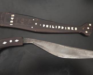 Philippine Bolo Knife with Scabbard