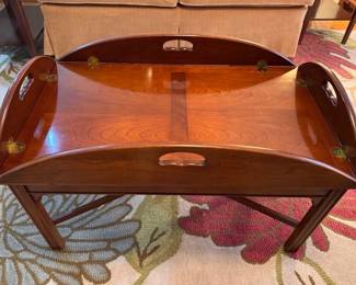 Butler's table, wool area rug