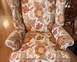 Queen Anne wingback chair by King Hickory Furniture, 2 available