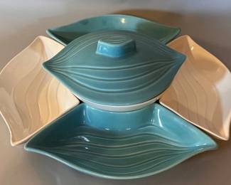 MCM California pottery serving set