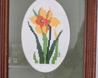 Framed cross stitch