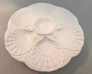 Set of 4 Sarreguemines France oyster plates