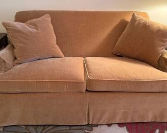 Goose and duck down filled loveseat