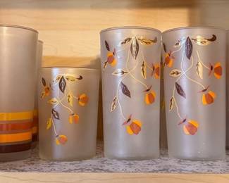 Hall Autumn Leaf drink glasses