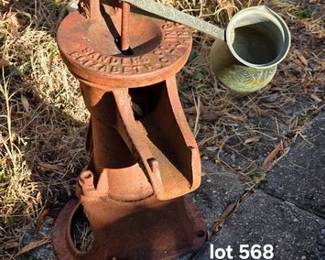 Well pump cast in Elizabeth City, North Carolina