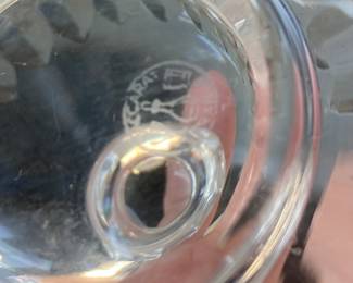 Baccarat candy dish with lid, bottom.