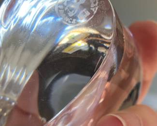 Baccarat elephant, bottom.