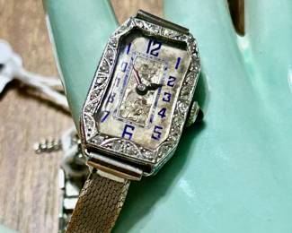Ladies Art Deco Platinum watch