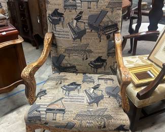 PAIR Regence style fauteuil à la reine, $675 (exceptional upholstery  cost approximately $2,000) 