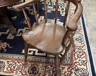 Set of five 19th century captains' chairs, $145