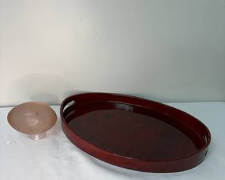 Glass egg and tray