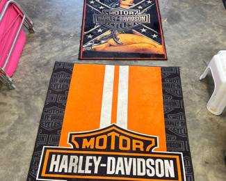 A selection of Harley-Davidson Rugs