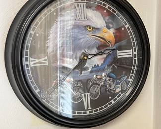 Bradford Exchange eagle Clock 