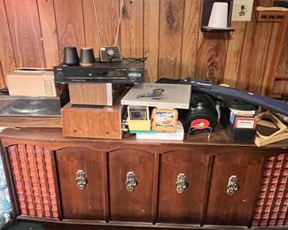 A selection of vintage stereo equipment 