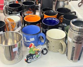 A selection of Harley Davidson Mugs