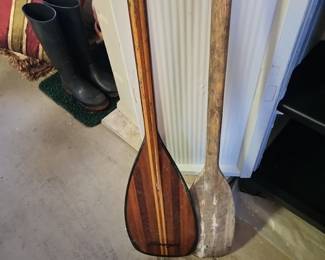 Vintage canoe paddle