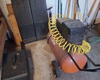 Air compressor, ramps and tools