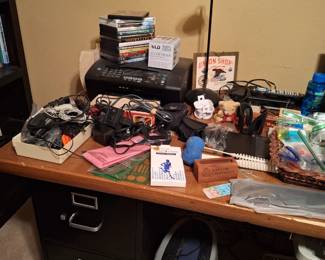 Office items and file cabinet