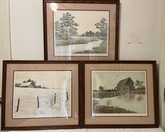 Three Signed Framed Butler Brown Limited Edition Lithographs with COAs