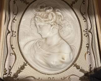 Vintage Turner Wall Accessory 3D Cameo Portrait, often referred to as the "West Wind" lady