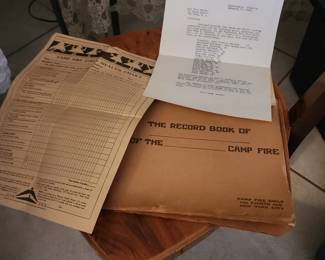 This is a collection of vintage Camp Fire Girls items