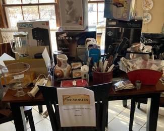 Lovely Kitchen Table with Many Kitchen Essentials