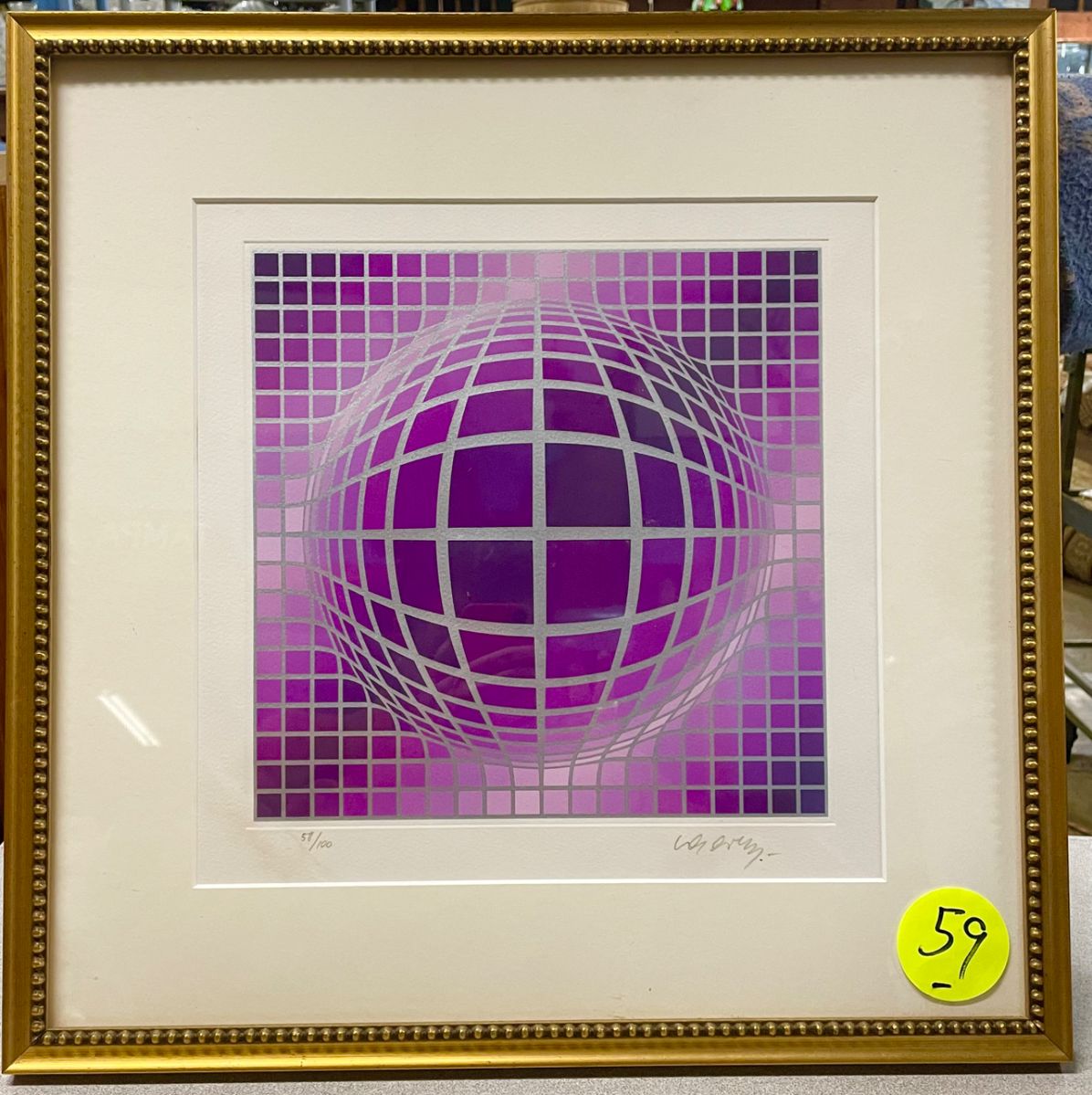 Victor Vasarely lithograph signed in pencil