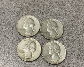 Four silver quarters