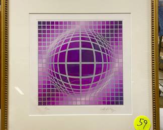 Victor Vasarely lithograph signed in pencil