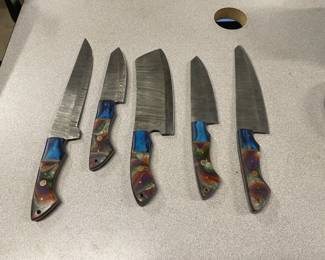 Collection of handmade knives