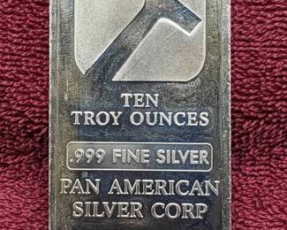 10 oz .999 Silver Bar -- Pan American Silver Corp.