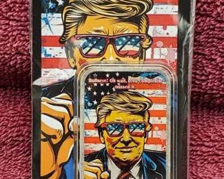 1 toz. .999 Silver Bar--Donal Trump--Mintage 470
