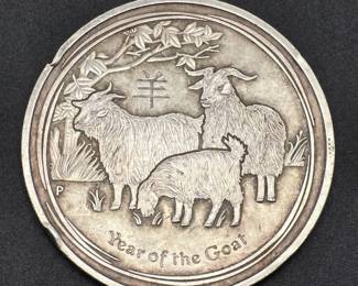 2015 Australian Lunar Series II “Year of the Goat” Silver Coin
