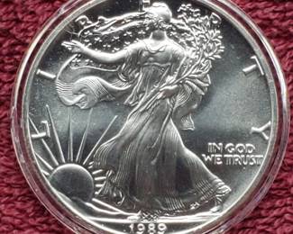 1989 American Silver Eagle in Airtite
