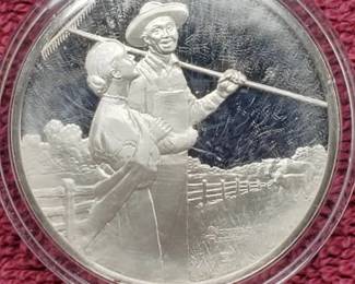 1974 Franklin Mint Sterling Silver Medallion--.88 toz Actual Silver Weight,in Airtite
