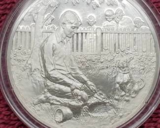 1974 Franklin Mint Sterling Silver Medallion--.88 toz Actual Silver Weight,in Airtite
