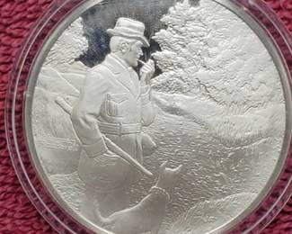 1974 Franklin Mint Sterling Silver Medallion--.88 toz Actual Silver Weight,in Airtite

