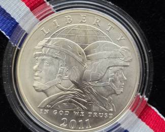 2011-S United States Army Commemorative Silver Dollar - US Mint
