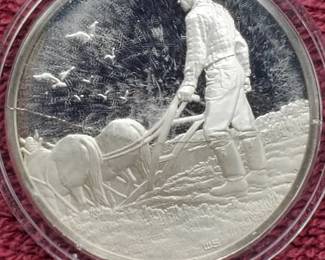 1974 Franklin Mint Sterling Silver Medallion--.88 toz Actual Silver Weight,in Airtite
