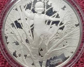 1974 Franklin Mint Sterling Silver Medallion--.88 toz Actual Silver Weight,in Airtite
