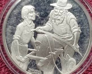 1974 Franklin Mint Sterling Silver Medallion--.88 toz Actual Silver Weight,in Airtite
