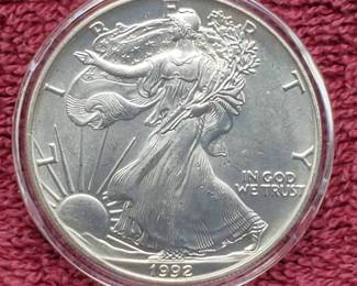 1992 American Silver Eagle in Airtite
