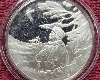 1974 Franklin Mint Sterling Silver Medallion--.88 toz Actual Silver Weight,in Airtite
