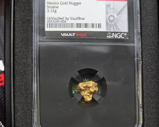 3.12 Gram Gold Nugget; Authenticated Vault Box
