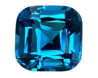 17.81 Carat Natural Swiss Blue Topaz; Electric Swiss Blue Tone