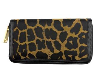 Fendi Leopard Print Zip-Around Wallet