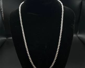 5 Carat Diamond Tennis Chain Necklace in 14k White Gold