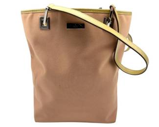 Gucci Canvas Tote with Leather Trim